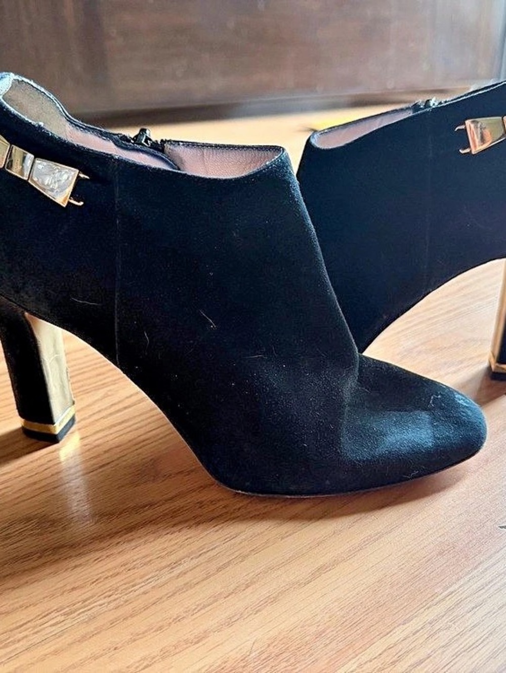 Kate Spade Vera Cuoio Black Ankle Booties